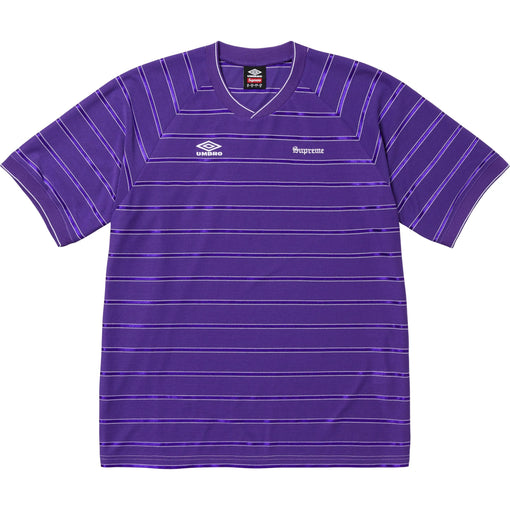 Camisa Jersey Supreme x Umbro "Stripe Soccer" Roxo