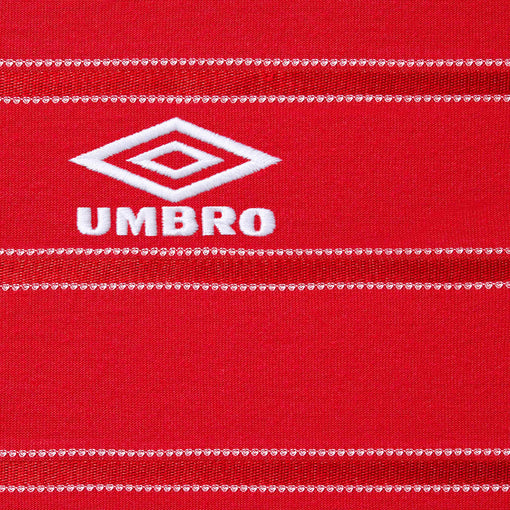 Camisa Jersey Supreme x Umbro "Stripe Soccer" Vermelho