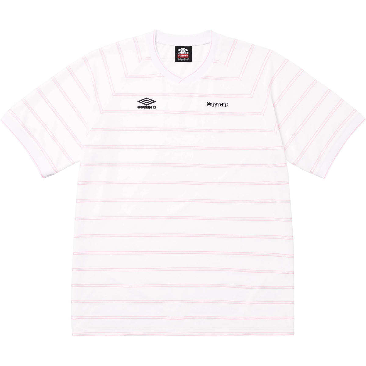 Camisa Jersey Supreme x Umbro "Stripe Soccer" Branco