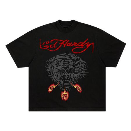 Camiseta Ed Hardy Tiger Fireball "Black" Preto