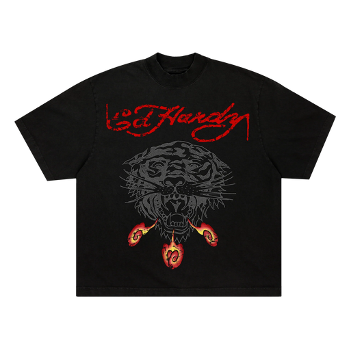 Camiseta Ed Hardy Tiger Fireball "Black" Preto