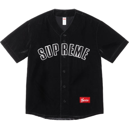 Camisa Supreme Velvet Baseball Jersey "Black" Preto