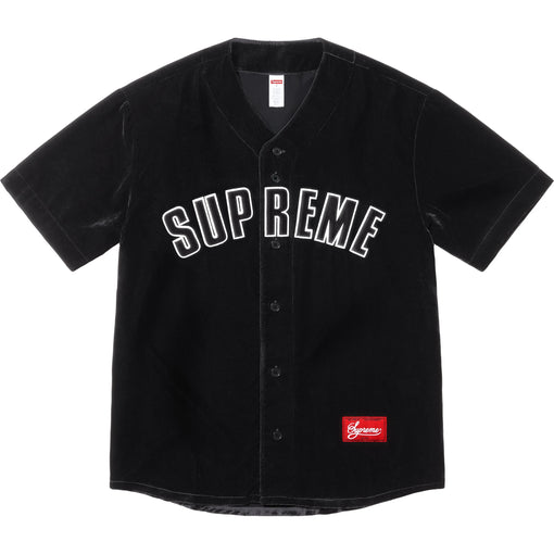 Camisa Supreme Velvet Baseball Jersey "Black" Preto