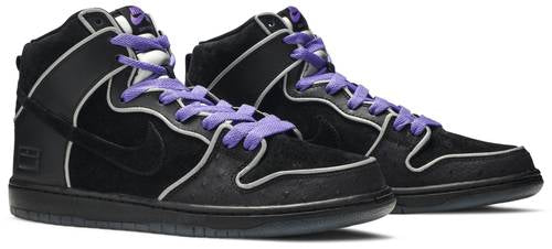 Tênis Nike Dunk High Sb "Purple Box" Preto USADO