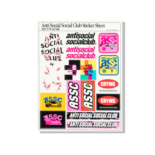 Pack Adesivos Anti Social Social Club "All Talk 2021"