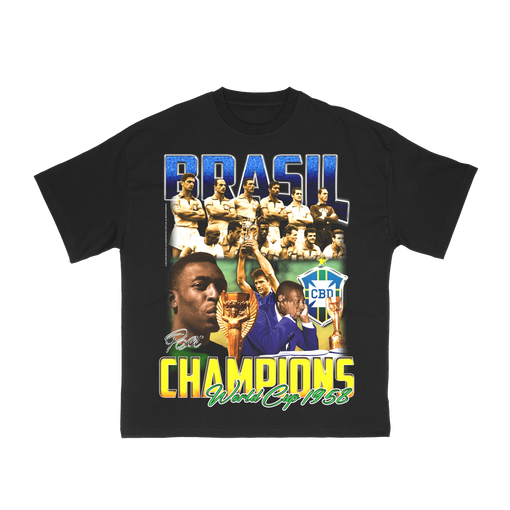 Camiseta Aged Archive x Cop Club "Seleção Brasileira 58" Preto