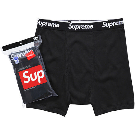 Pack de Cueca Supreme x Hanes "Boxer Briefs" Preto (4 unidades)