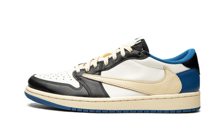 Tênis Air Jordan 1 Low "Fragment x Travis Scott" Branco/Azul