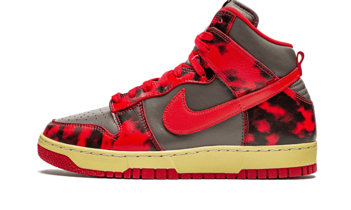 Tênis Nike Dunk High 1985 "Red Acid Wash" Vermelho