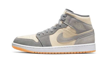 Tênis Air Jordan 1 Mid "Coconut Milk Particle Grey" Azul/Bege