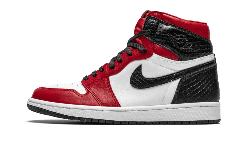Tênis Air Jordan 1 High Og "Satin Snake Chicago" Branco/Vermelho