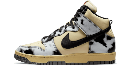 Tênis Nike Dunk High 1985 "Black Acid Wash" Preto/Off White