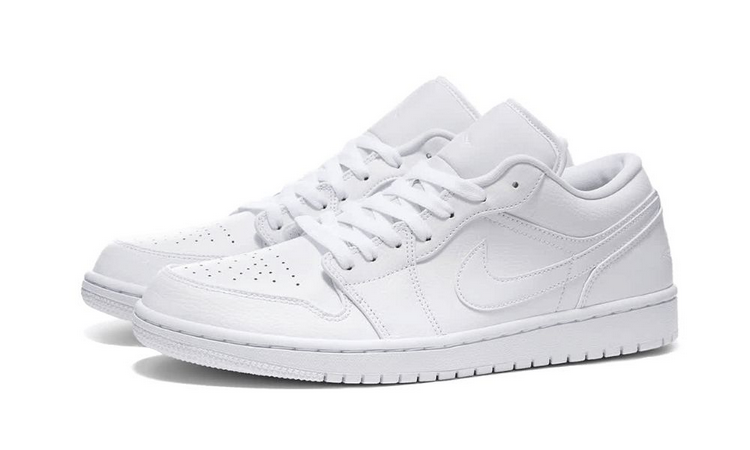 Nike air jordan sales low top white