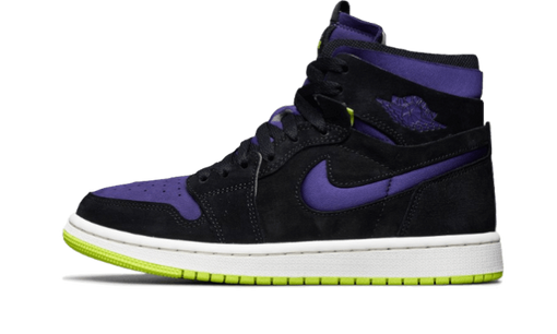 Tênis Nike Air Jordan 1 High Zoom Air CMFT "Black Court Purple Lemon Venom"