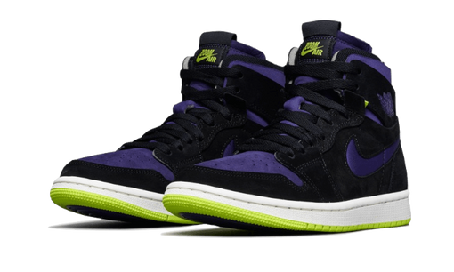 Tênis Nike Air Jordan 1 High Zoom Air CMFT "Black Court Purple Lemon Venom"