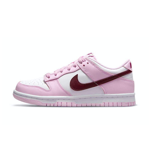 Tênis Nike Dunk Low "White Pink Red" Rosa/Branco